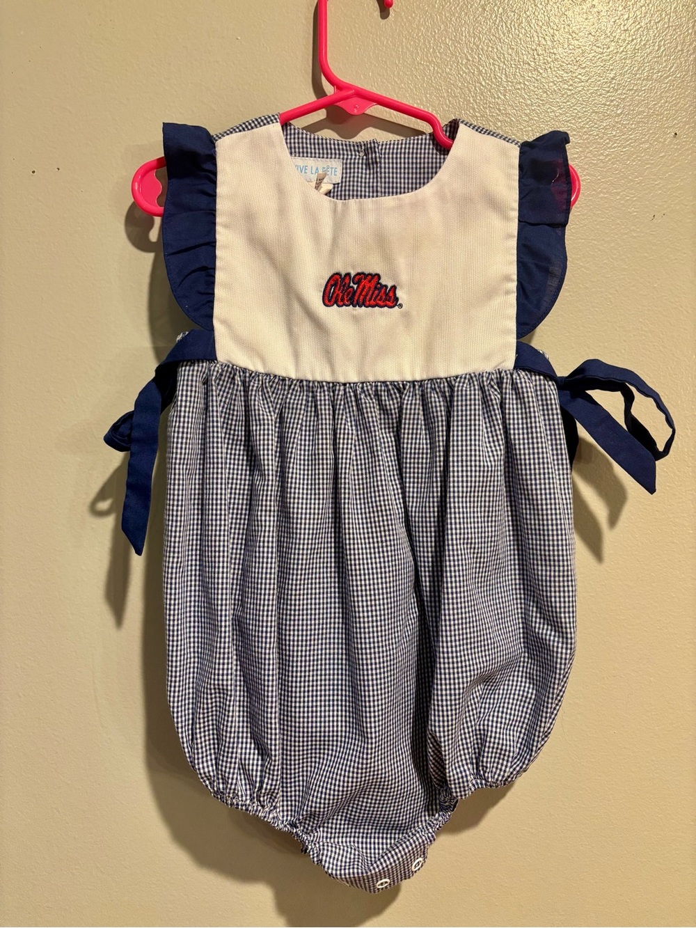 Vive La Fete Ole Miss Bubble Romper-24M